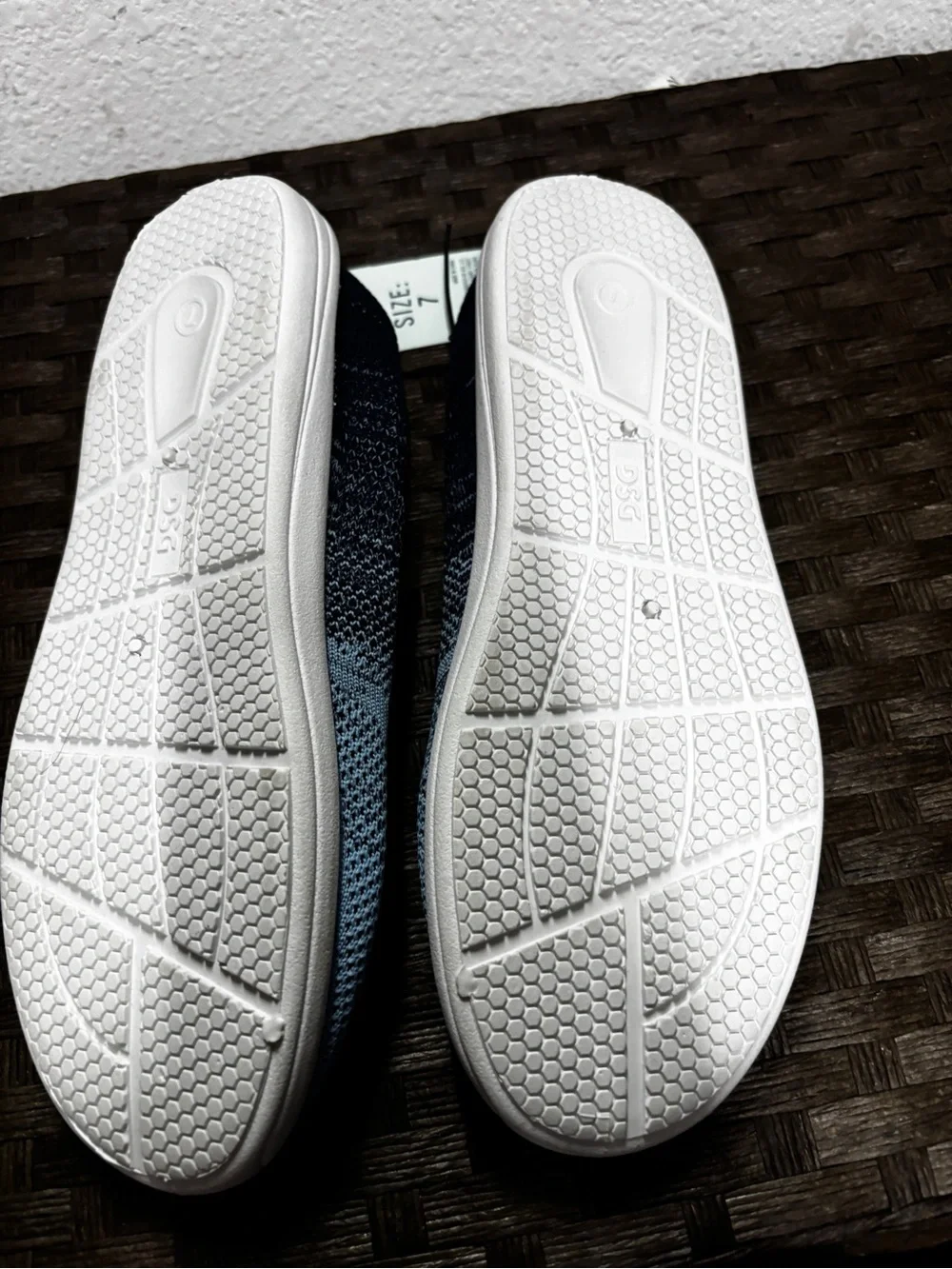 DSG Women's Slip-On Knit Sneaker in Navy Blue